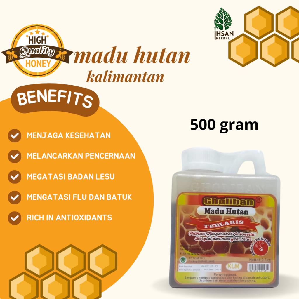 

GHOLIBAN - Madu Hutan Kalimantan KLM 100% Asli 500gr