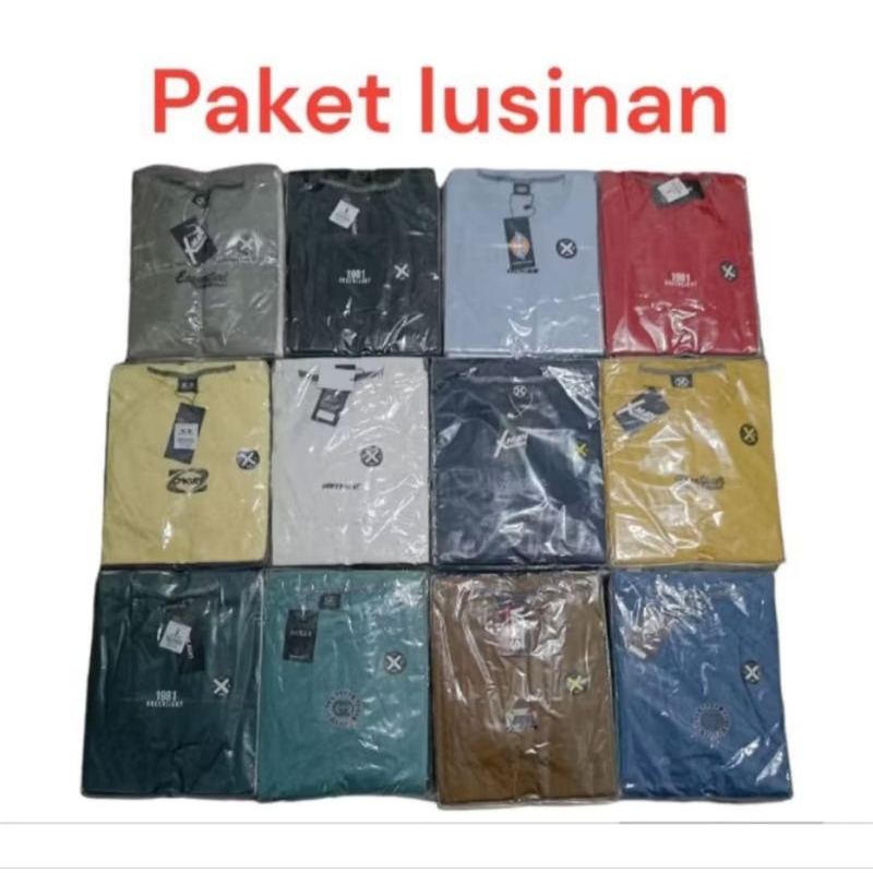 Paket Usaha 12 Pcs / Lusinan Kaos Distro Pria Wanita Terlaris/ Kaos Distro Murah/ Kaos distro Pria W