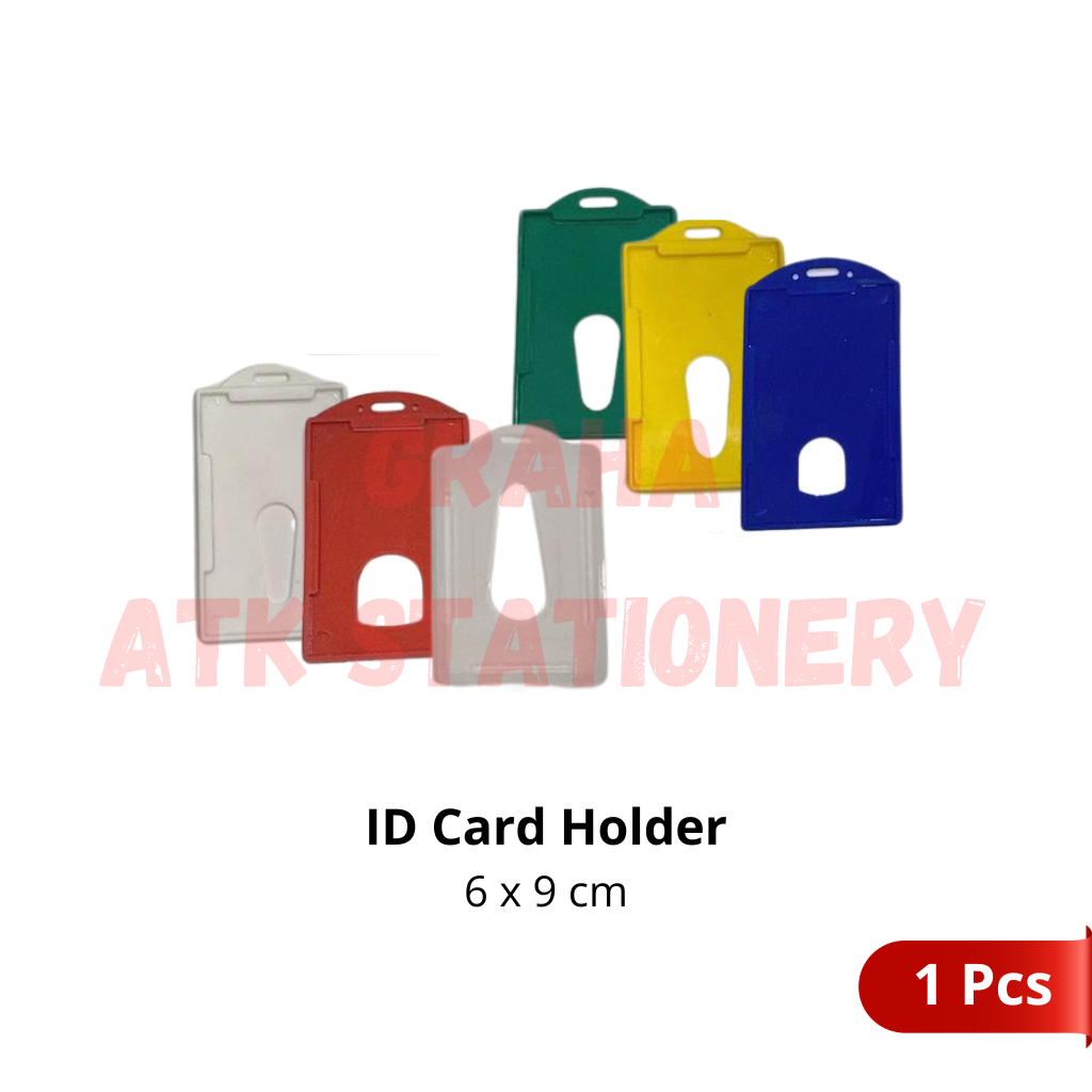 

[1 Pcs] ID Card Holder Plastik / Casing Name Tag Murah Warna