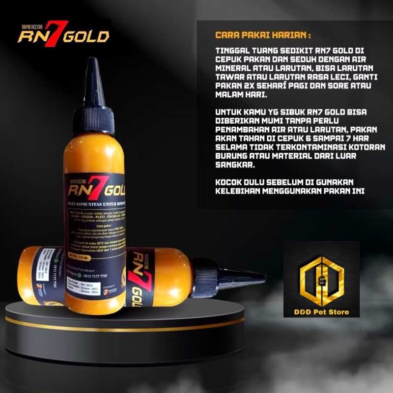RN7 Rapid Nektar Special Sogon (black) & Konin, pleci dll (Gold) tanpa kroto tanpa kulkas aman