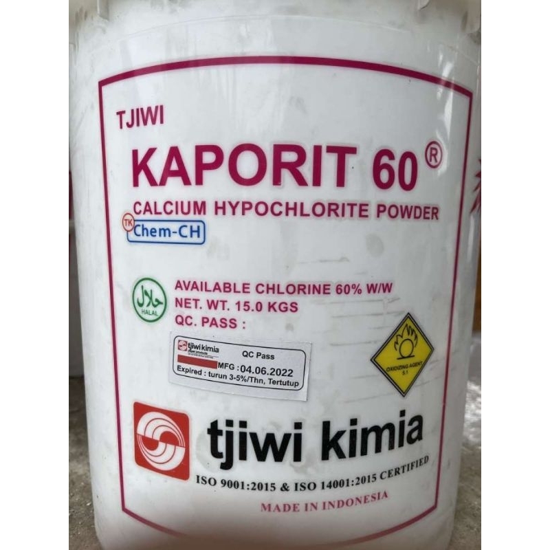Kaporit TJWI powder 15KG 60%(1Pail) / Kaporit bubuk tjiwi