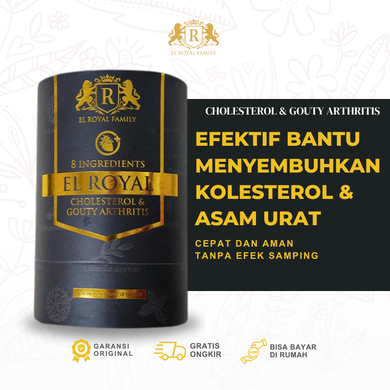 

El Royal Cholesterol & Gouty Arthritis Teh Bantu Menurunkan Kolesterol dan Asam Urat Tinggi BPOM