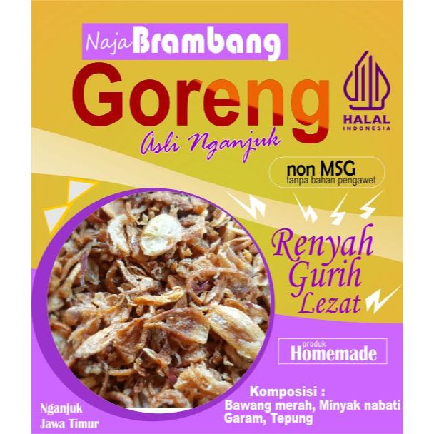 

Brambang Goreng Naja Premium Kemasan 500 gr