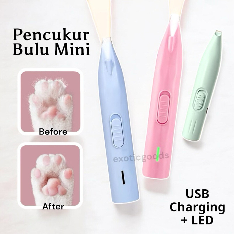 PENCUKUR ELEKTRIK MINI ALAT CUKUR BULU KUCING ALAT CUKUR BULU ANJING PENCUKUR HEWAN GROOMING HEWAN