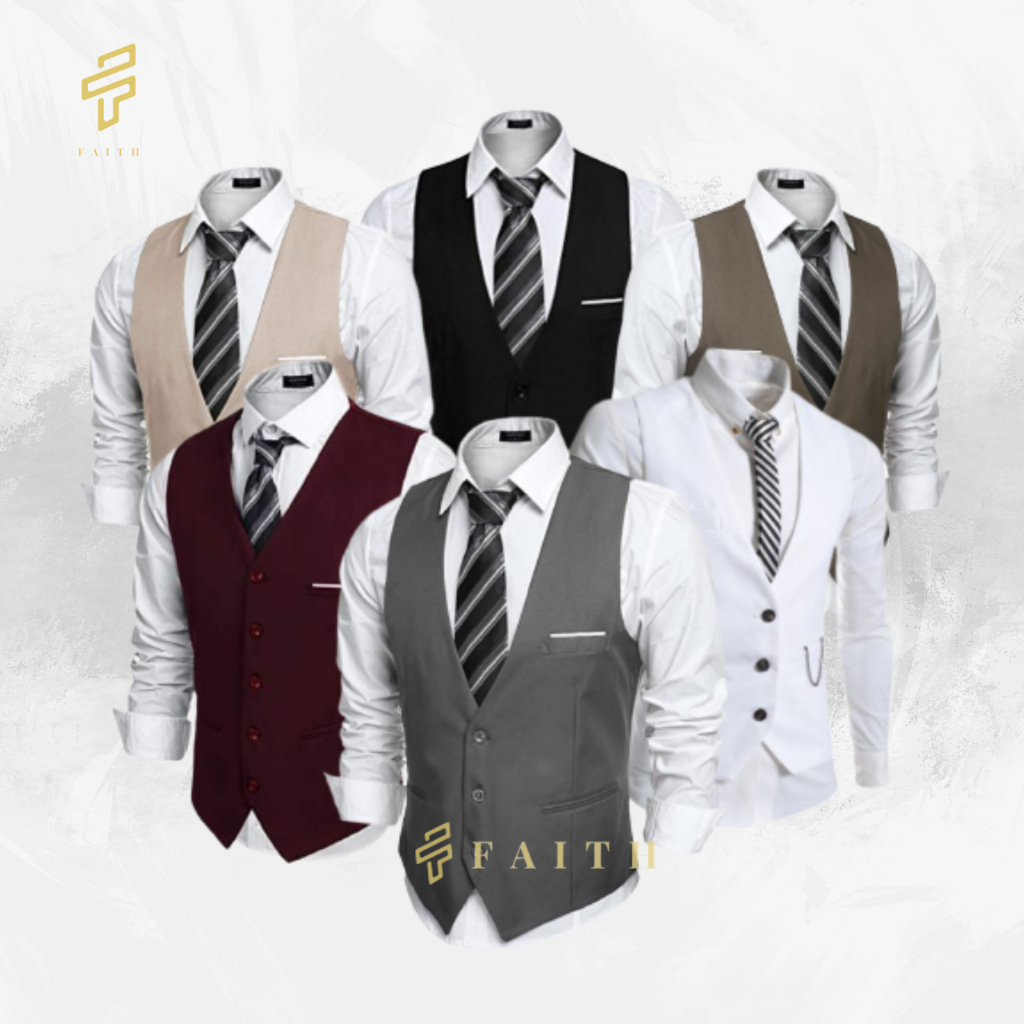 Faith - Rompi Jas Dewasa Rompi Jas Pria Dewasa Vest Pria Rompi Pria