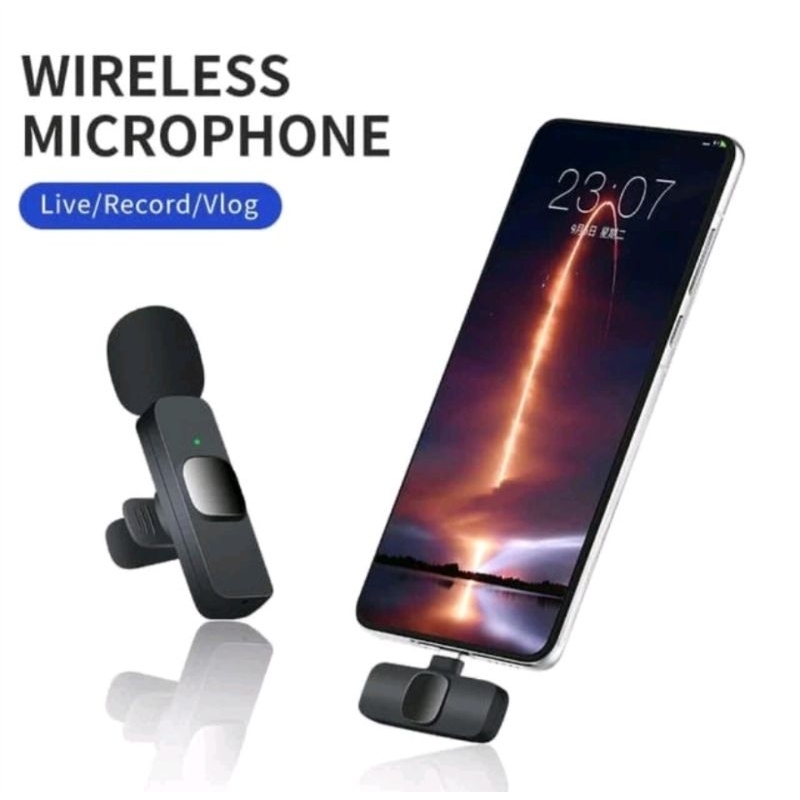 MICROPHONE MIC CLIP ON K8 YOUTUBER WIRELESS USB / MIC YOUTUBER BLUETOOTH K8