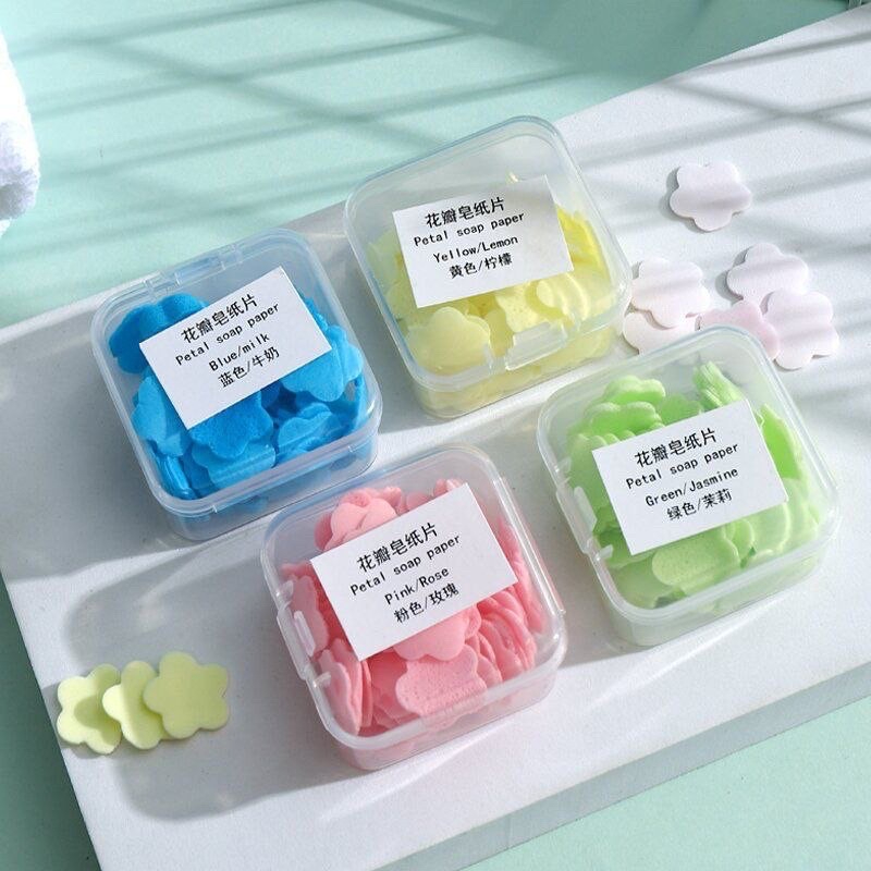 Sabun Kertas Mini Motif Bunga / Sabun Cuci Tangan Kertas Paper