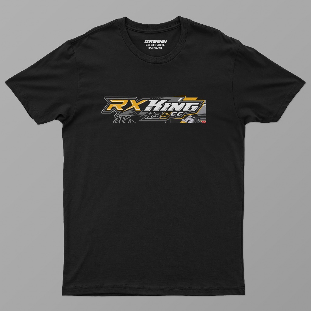 Kaos T Shirt Baju Pria Wanita Casual RX KING Streetwear Hitam Murah Original