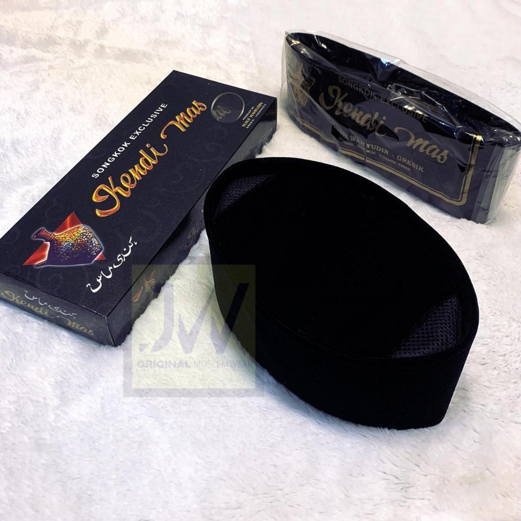 HOT DEALS GROSIR Peci Songkok Hitam Kendi Mas / Peci Hitam / Kopiah Hitam / Peci Premium / Peci