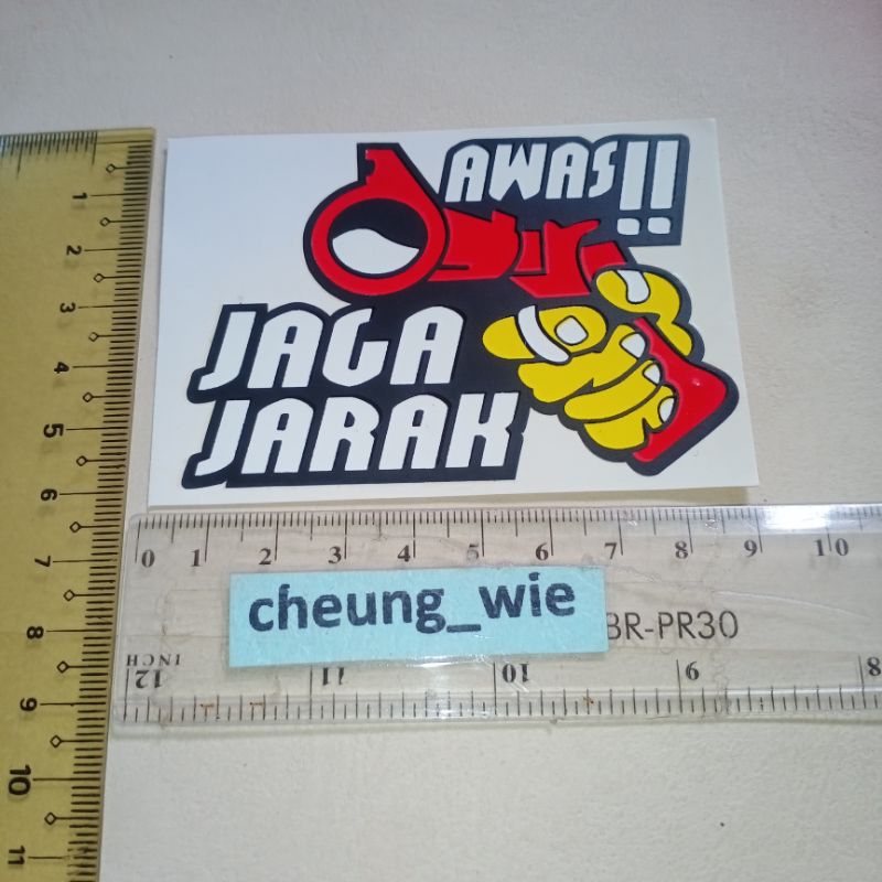 

Stiker / Stiker Awas Jaga Jarak 1bh
