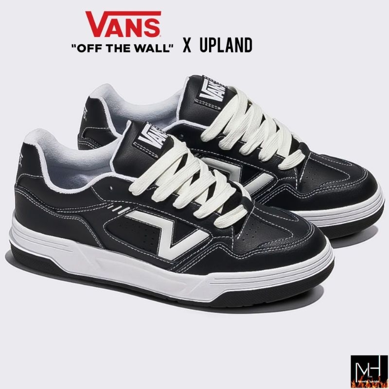 VANS X UPLAND LEATHER BLACK WHITE ORIGINAL 100%