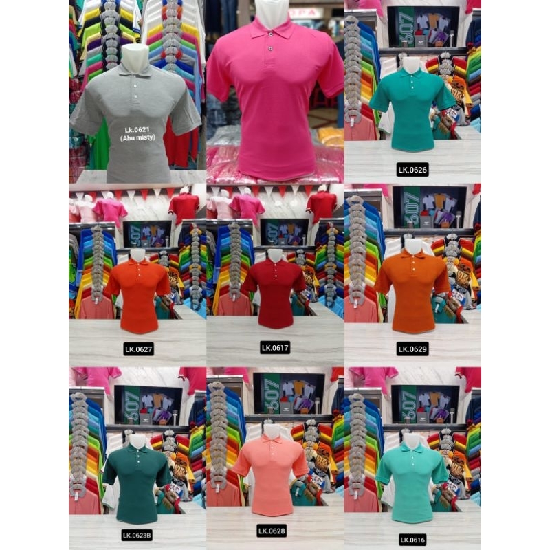 Kaos kerah polo polos premium pendek by 607 pratama