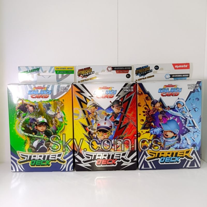 [Limited Edition] Boboiboy Galaxy Card/Kartu Boboiboy Starter Deck V2 V3 V4 Sori/Supra/Glacier