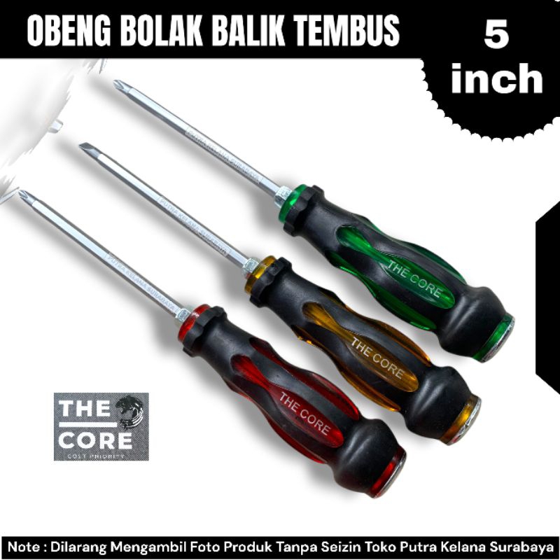 Obeng Bolak Balik Tembus Jumbo 5 inch / Obeng Bolak Balik Ketok 5" Tembus  / Obeng BB tembus 5" Jumb