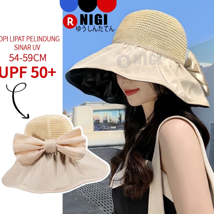 Garansi Toko  NIGI Topi PantaiBatavia Topi Gadis Musim Panas Besar Topi Wanita Summer