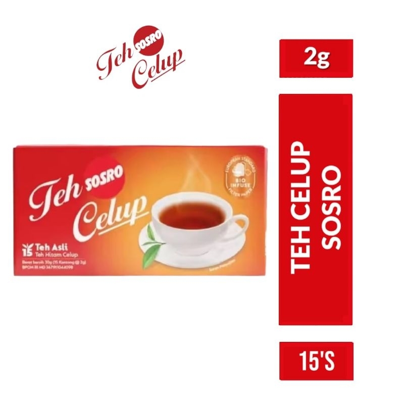 

Sosro Teh Celup Box 15x2gr / Sosro Teh Celup Box 15 pcs