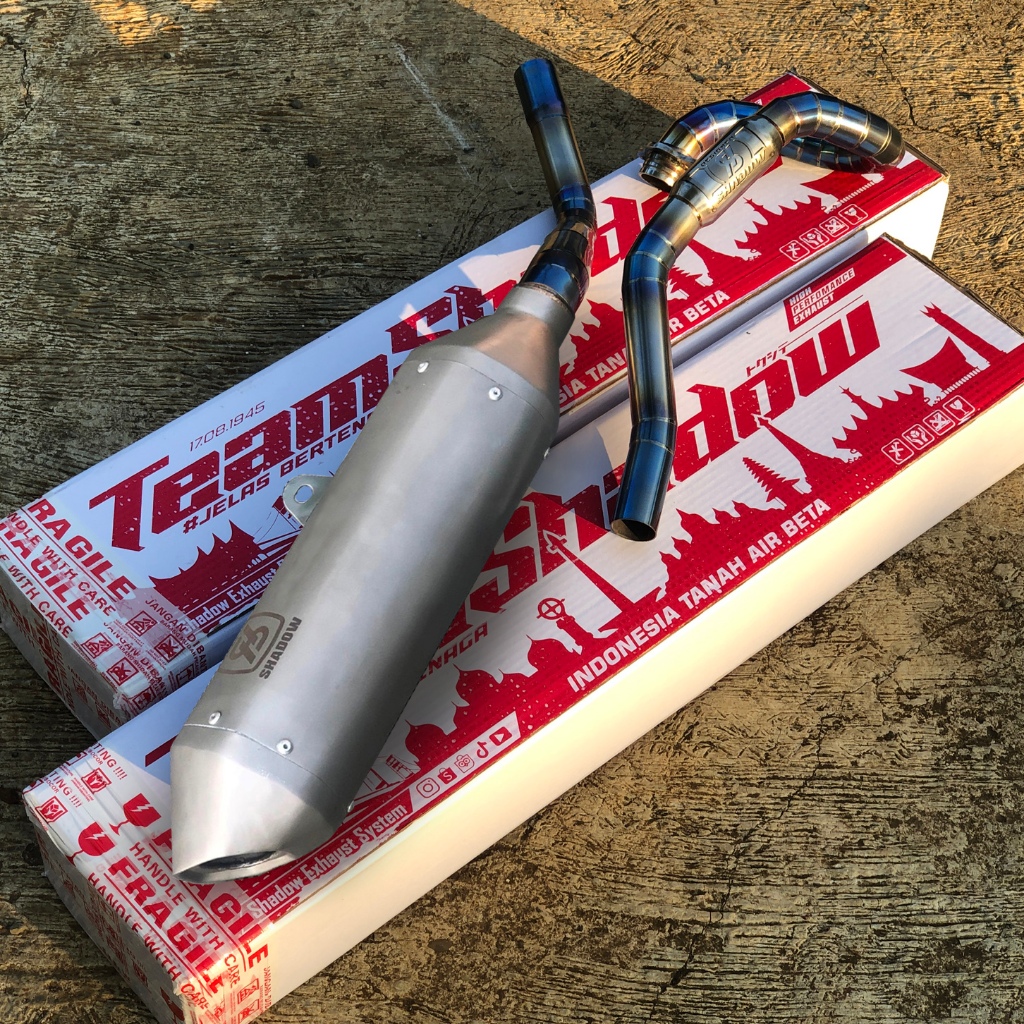 Knalpot CRF150 KLX150 WR155 Katemi Ala Titanium header U SHADOW EXHAUST SYSTEM