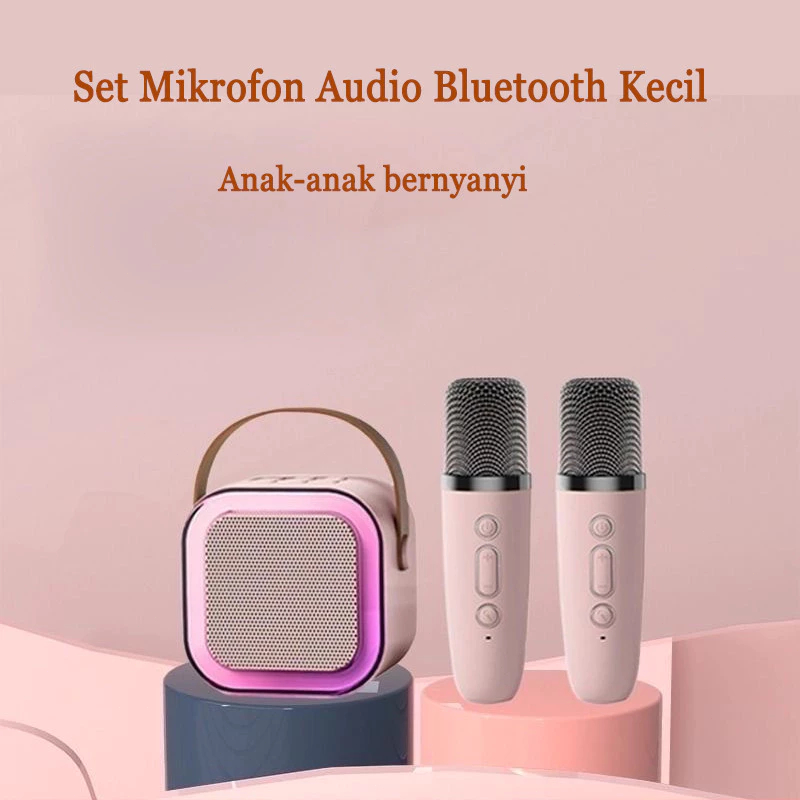 Audio Portabel Audio Anak-Anak Mikrofon Audio Bluetooth Karaoke Rumah