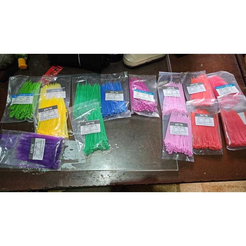

Cable Ties Kabel Tis 10 15 cm Segel Seal Kantong Plastik Makanan isi 100