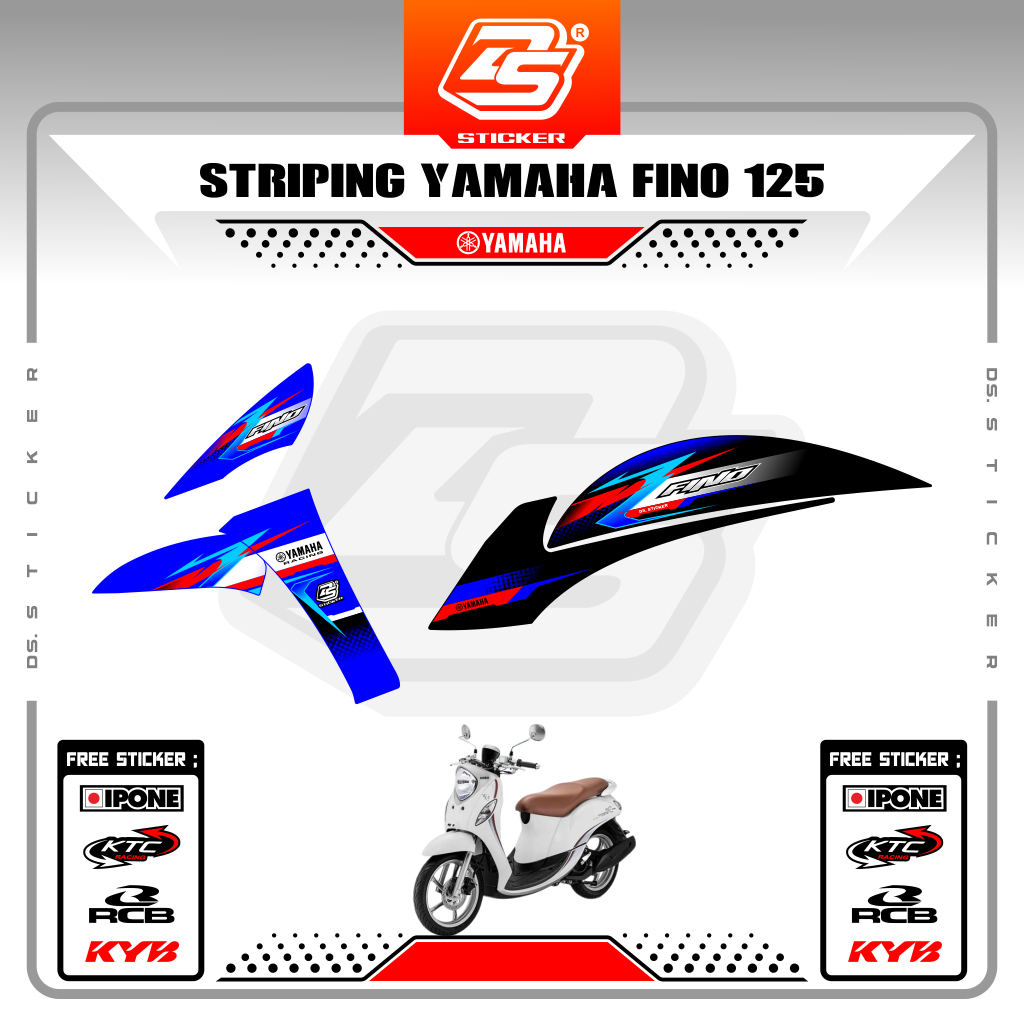 Stiker Fino FI 125 Decal Striping Fino FI 125 Premium Racing DS230924 DSSTICKER