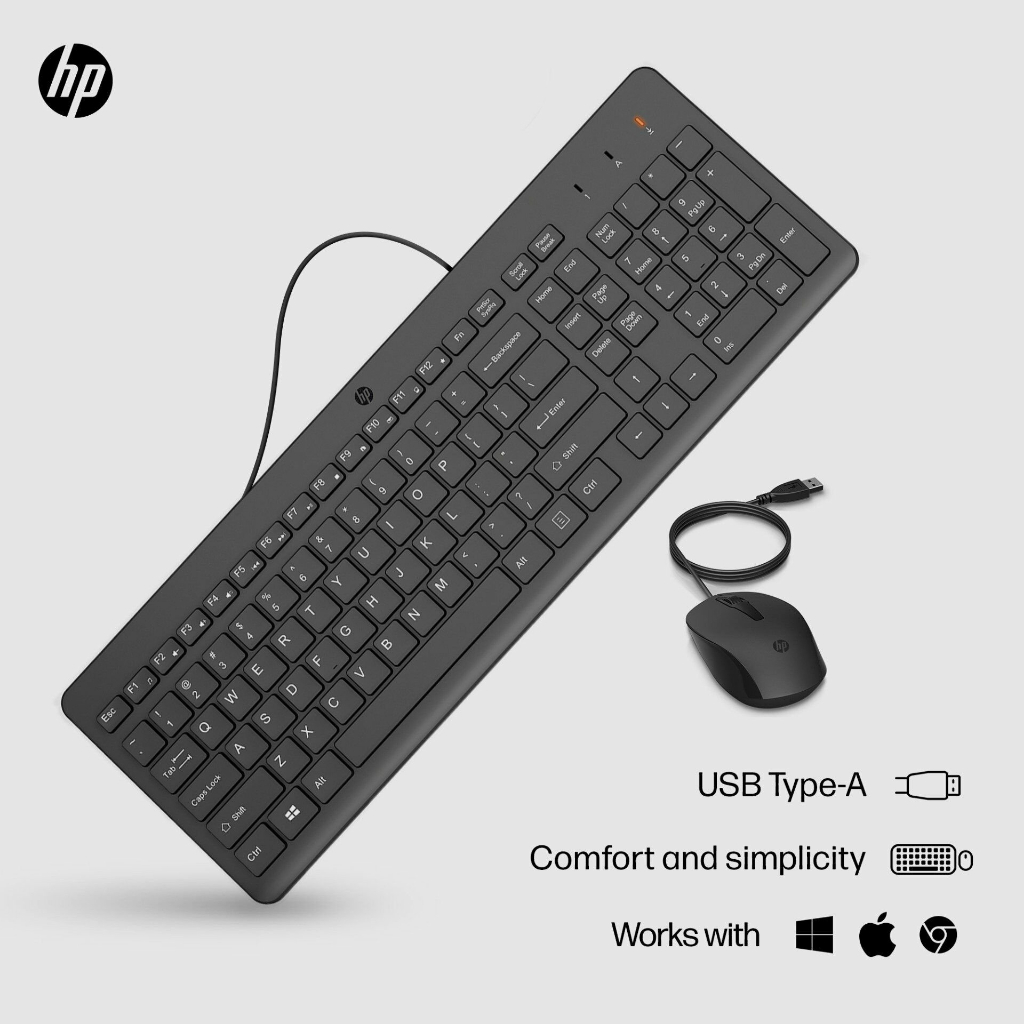 Keyboard and mouse HP 150 - Hp 150 Wired Mouse and Keyboard Combo