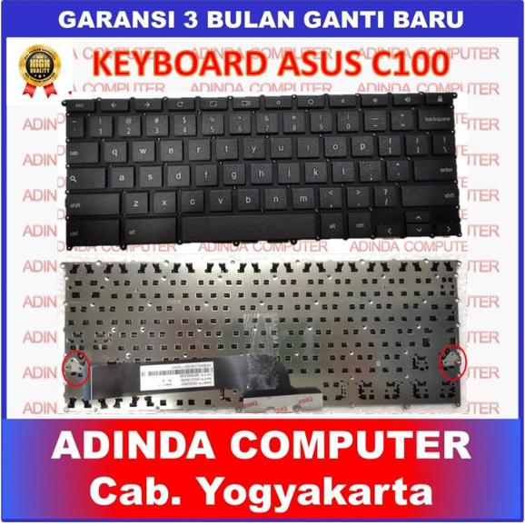 Keyboard Asus Chromebook Flip C100 C100p C100pa Black