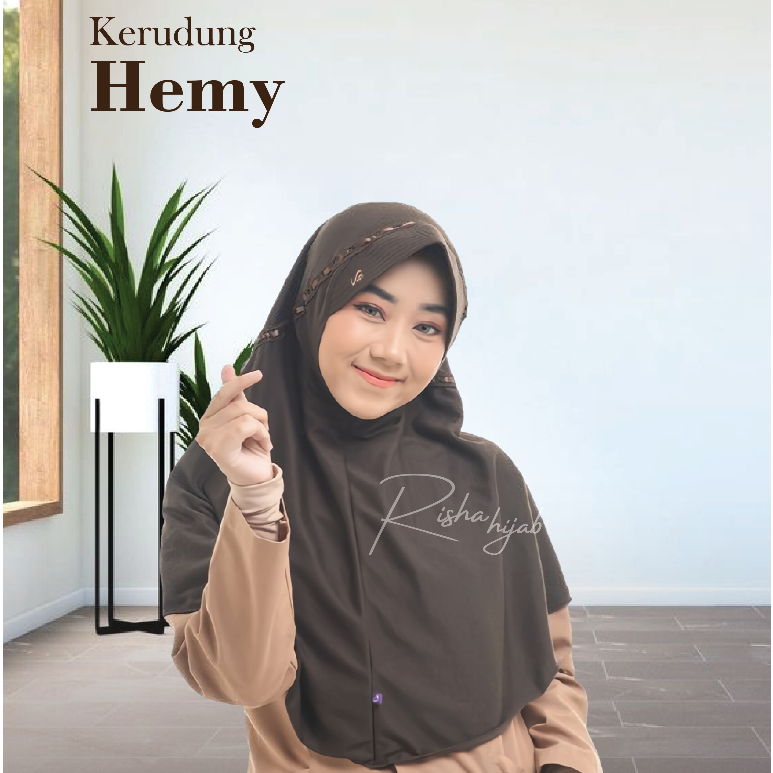 rishahijab-jilbab Sekolah rabbani kw SD SMP SMA Hijab Serut Pita atas Hemy termurah kerudung sekolah