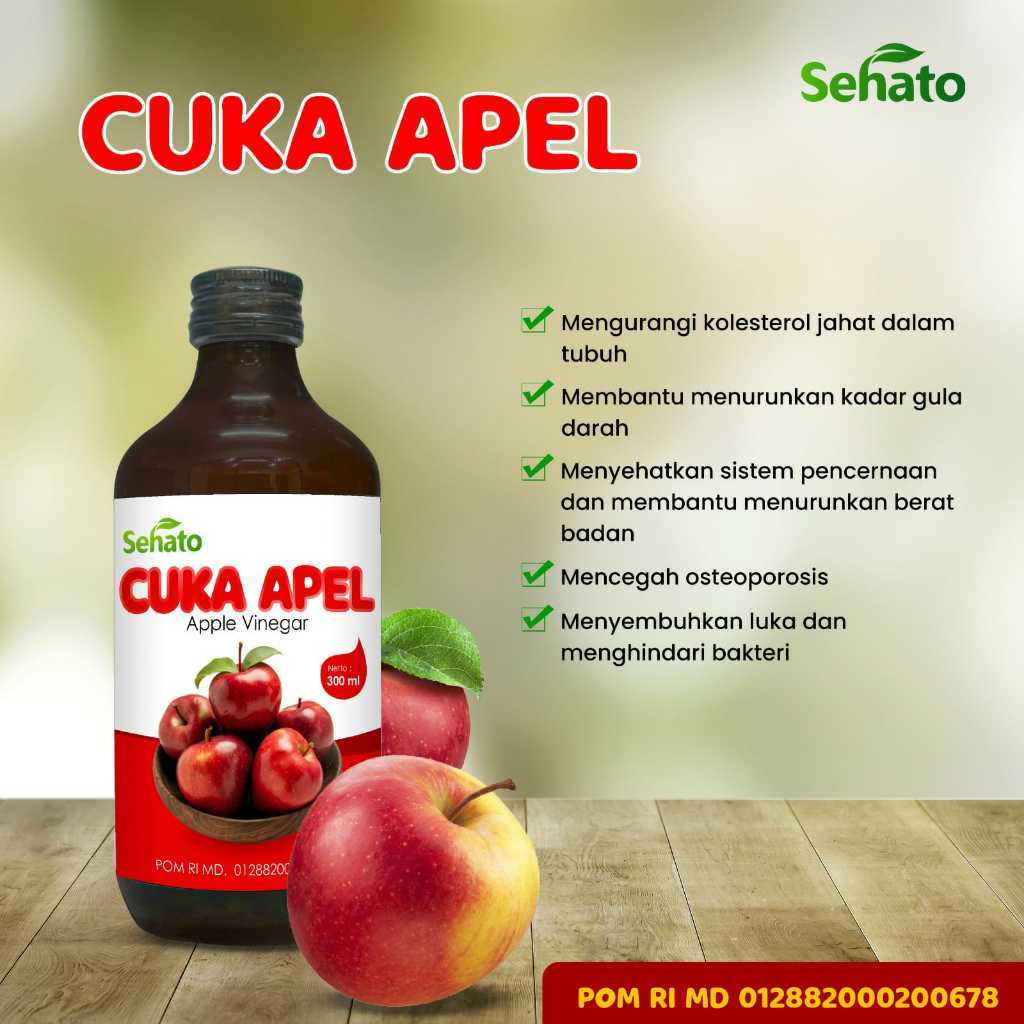 

CUKA APEL 300ML ORIGINAL - APPLE VINEGAR WITH THE MOTHER PREMIUM