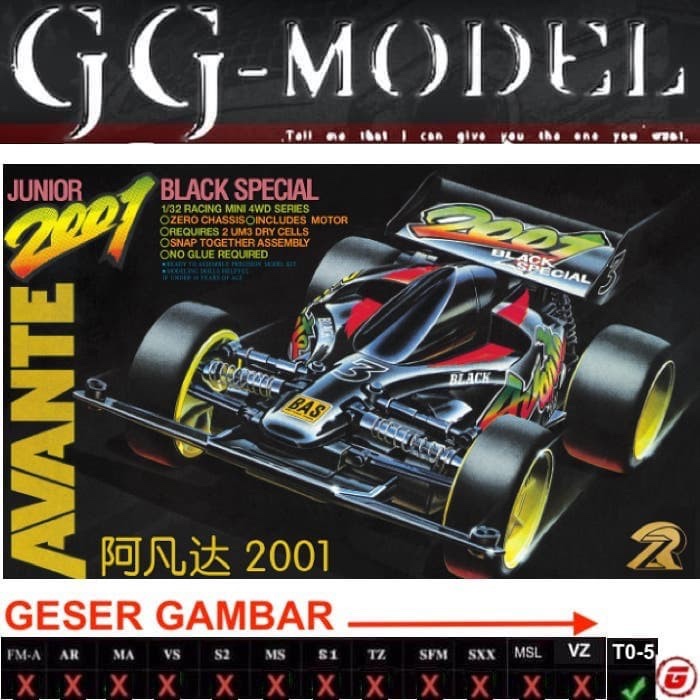 REP TAMIYA 18511 AVANTE 2001 JR BLACK SPECIAL BRAND RZ