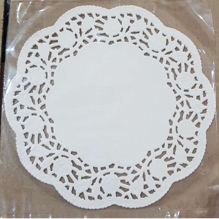 Alas Renda Kue Bulat Doyleys 8” isi 100lembar - Renda 20cm