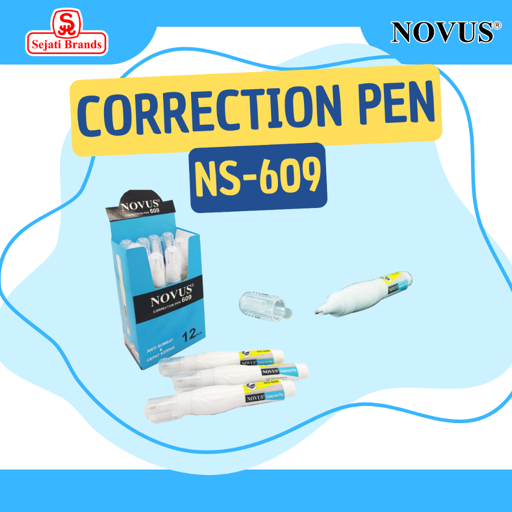 

Novus Tip-Ex NS-609 (5 ML) / Correction Pen / Penghapus Cair