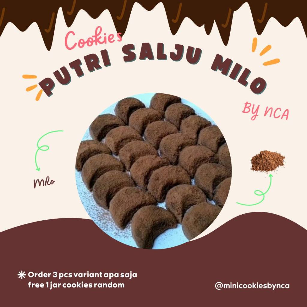 

Kue kering, kue lebaran, kue toples, putri salju milo, kue hari raya