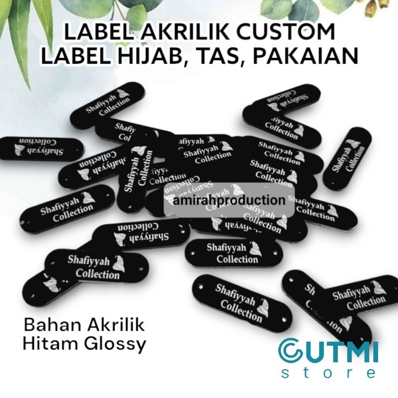 

Label Akrilik Hitam 2mm Marking, Label Hijab, Label Baju, Label Tas