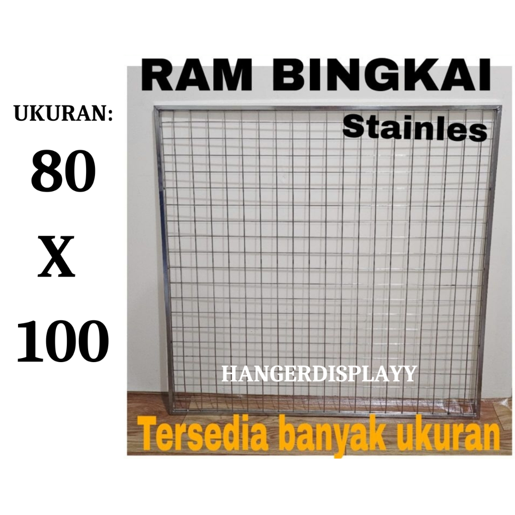 WIREMESH 80 x 100 CM WALL GRID PUTIH KAWAT RAM DINDING WIRE GRID DEKORASI