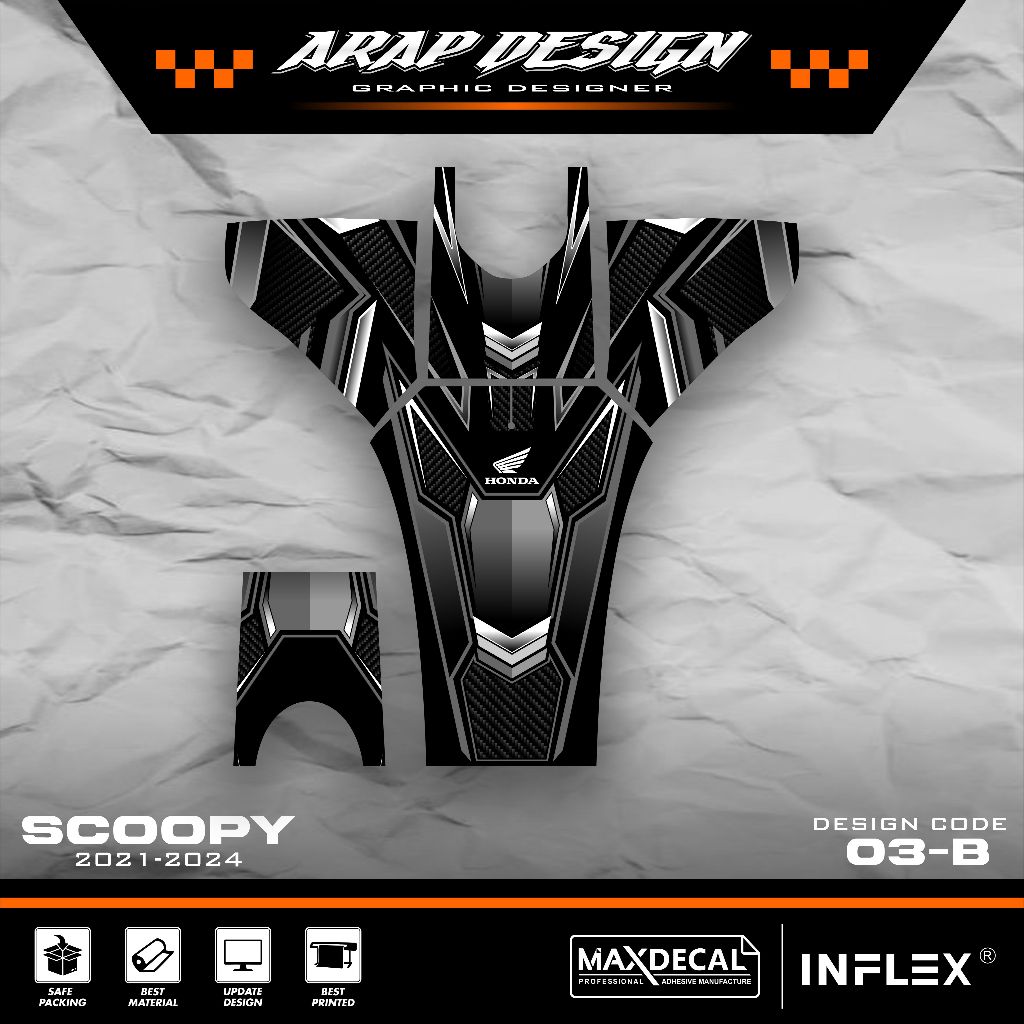 Tankpad Scoopy New 2021 2022 2023 2024 Striping Scoopy Sticker Scoopy Pelindung Dashboard Scoopy Dec