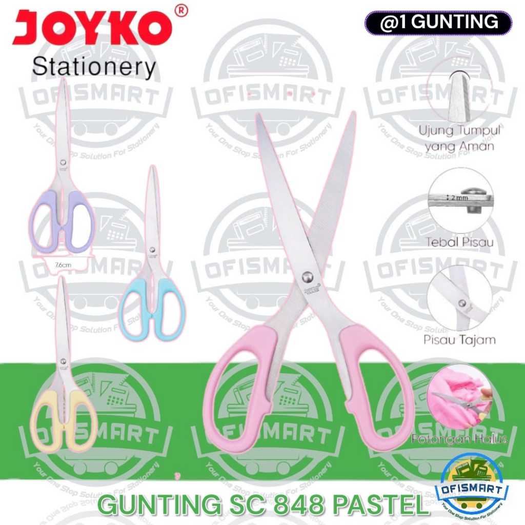 

Joyko Gunting Scissors Besar Pastel SC 848-PTL | @1 PCs