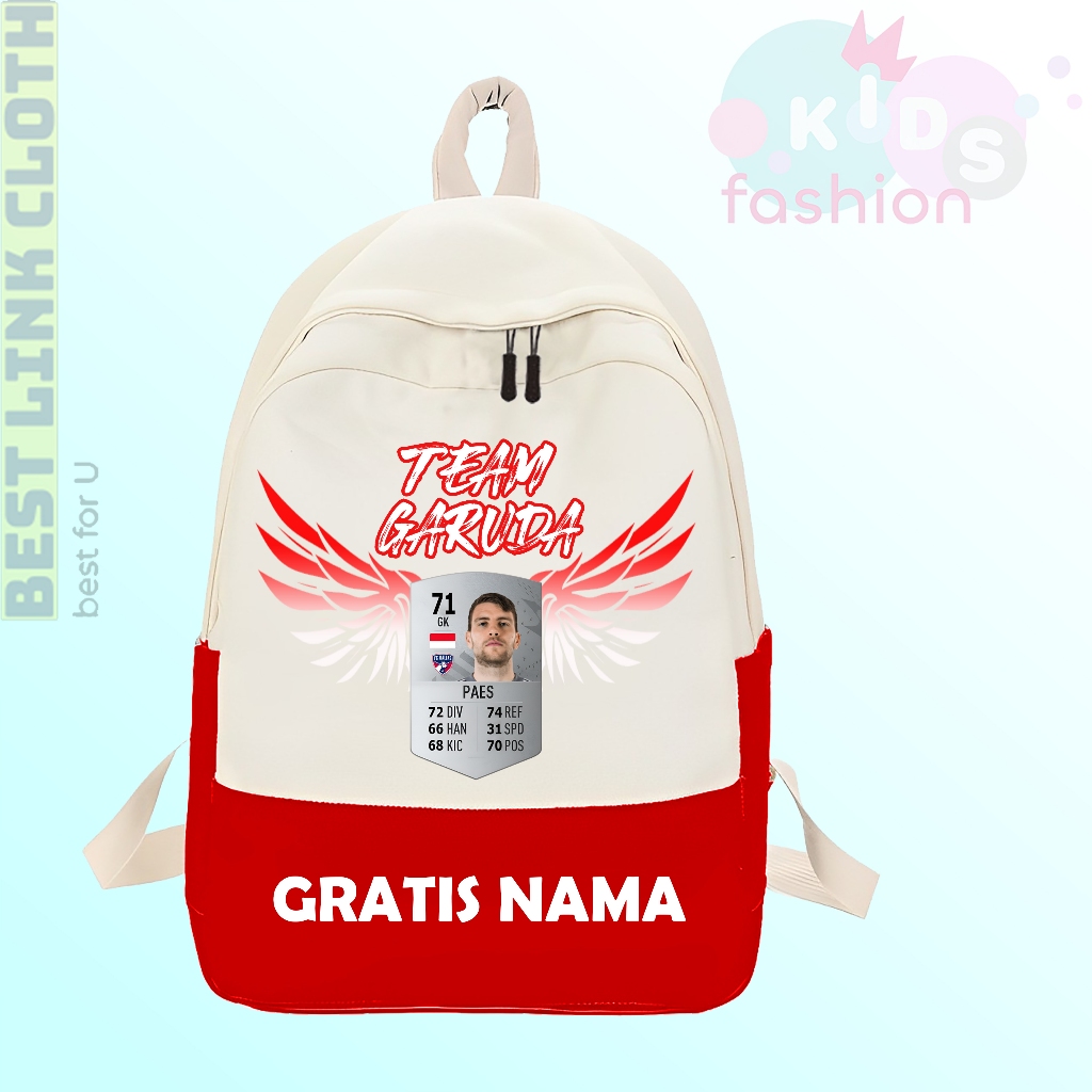 Tas Anak Sekolah TK SD Martin Paes Team Garuda Free Nama