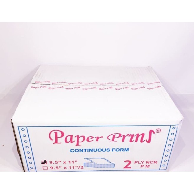 

PAPER PRYNS 9 1/2" X 11'' 2 PLY CONTINOUS FORM KERTAS COMPUTER ( DUS )