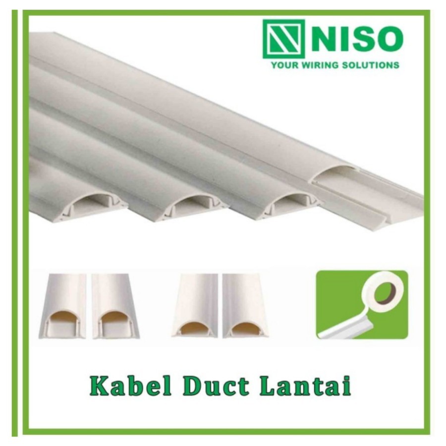 Niso Ducting Penutup Kabel Lantai Oval Panjang 1 Meter