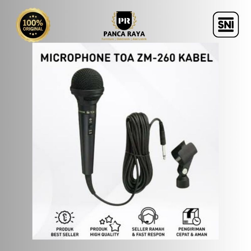 MIC KABEL TOA ZM-260 UNTUK MASJID