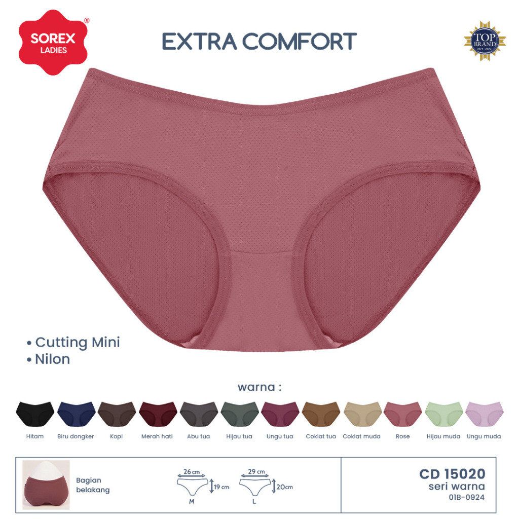 Sorex CD Basic Wanita Extra Comfort Cutting Mini Warna Warni Pori Pori CD 15020 ( Warna Random )