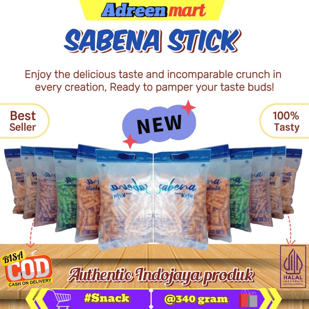 

[ 100% BEST SELLER ] NEW PERSONAL PACK SNACK SABENA ( Stick Makanan Ringan ) 340grm