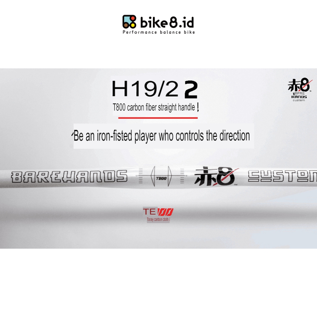 BIKE8 Push Balance Bike T800 CARBON Fiber Handlebar 19mm - Sepeda Anak