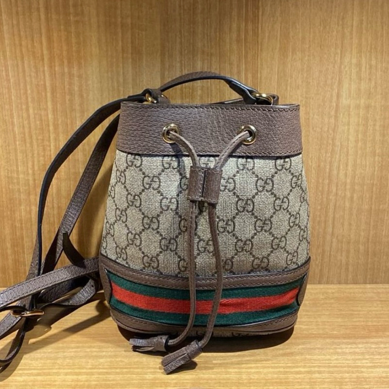 Preloved Tas Gucci Ophodia Bucket / Prelove Tas selempang serut gucci / Thrift tas selempang bucket 