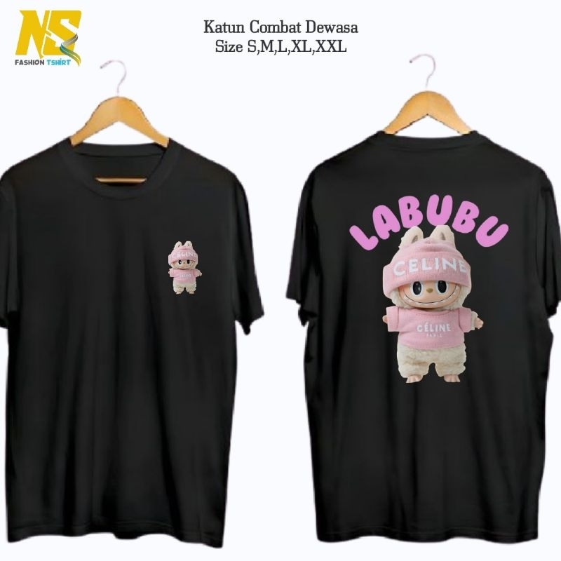 Kaos Labubu Celine pink