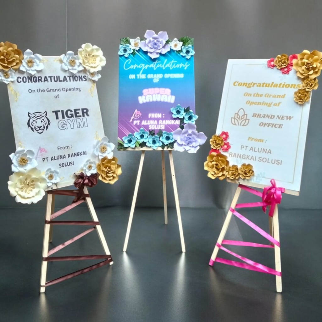 Bunga Papan Kertas + Bunga Kertas + Bunga Ucapan