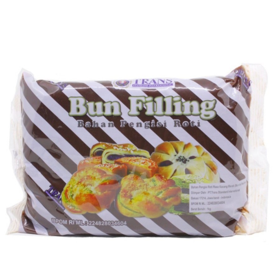

Trans Bun Filling Red Bean REP 250GR - Isian Roti Rasa Kacang Merah
