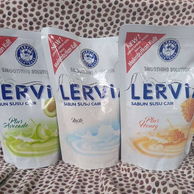 sabun cair lervia 400 ml | sabun mandi lervia | sabu susu lervia