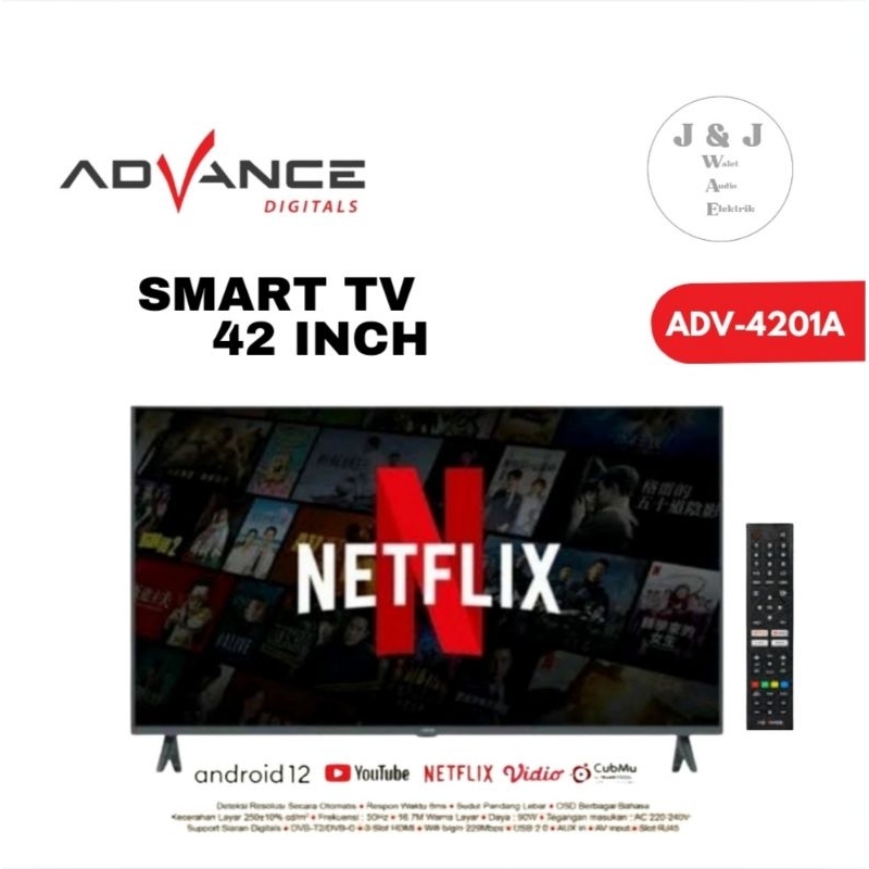 ADVANCE ADV-4201A SMART TV ANDROID 42 INCH TV LED ADVANCE