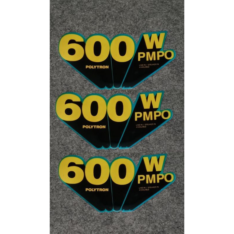 

Pesanan 3 stiker 600w pmpo